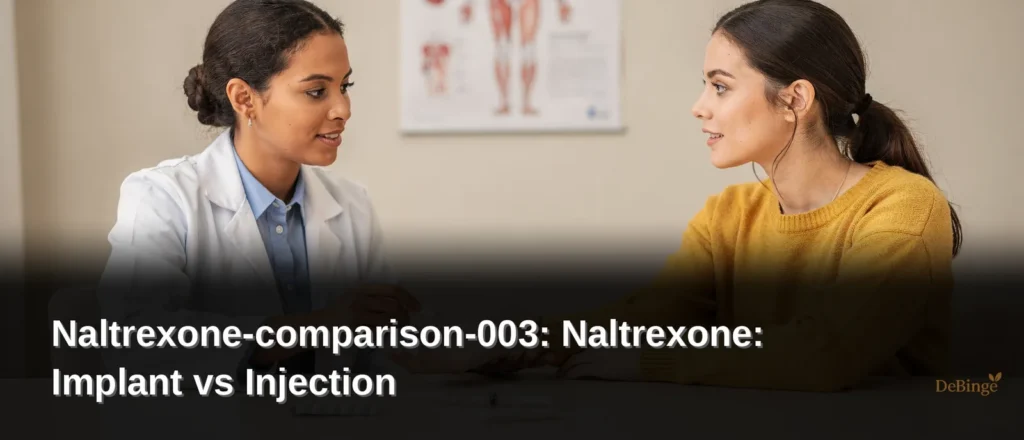 DeBinge's implant provides sustained-release naltrexone for up to a year, unlike daily pills or monthly