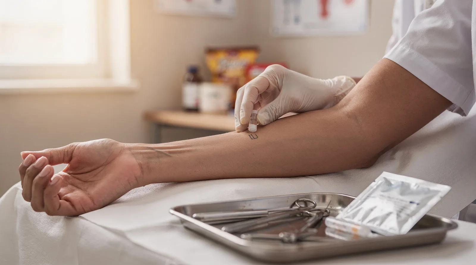 The implant is a small device placed under the skin that gradually releases medication
